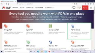 How to convert a PDF to Word step 1: Go to ilovepdf.com and select PDF to Word
