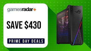 ASUS ROG Strix G15 deals image with a green background and a $430 saving stamp