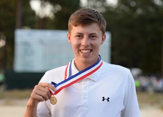 Matt Fitzpatrick with the US Open amateur medal