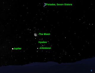 October 2012 Moon and Sky Highlights Map