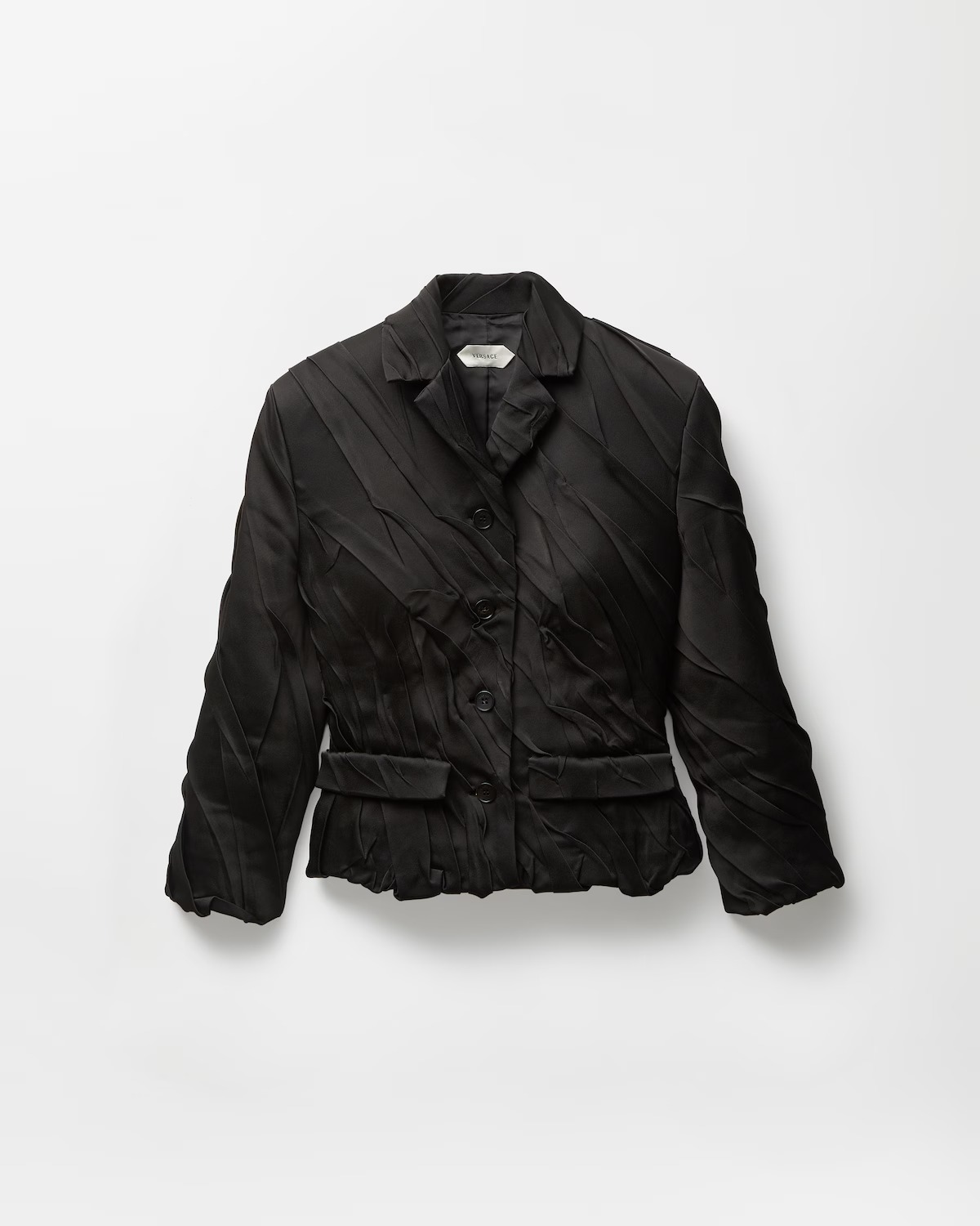 versace, Draped Envers-Satin Blazer
