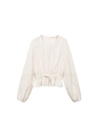 Embroidered Puff-Sleeve Blouse - Women
