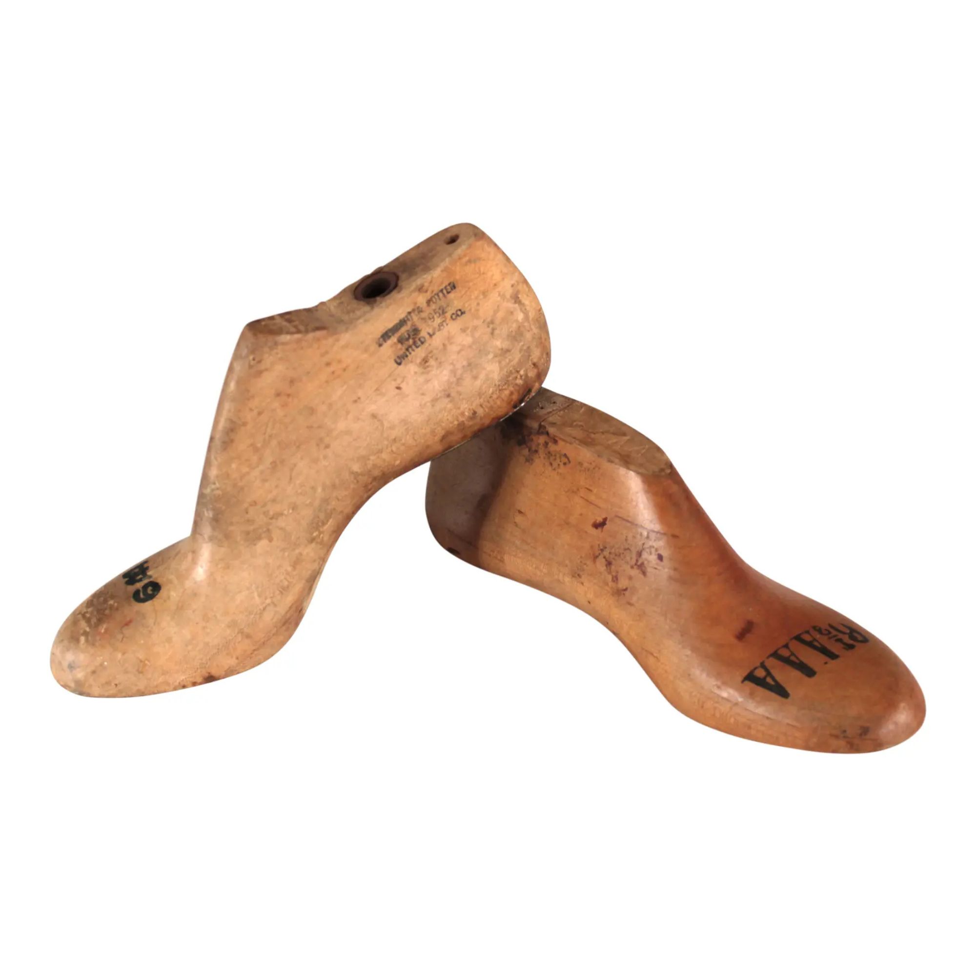 Vintage wooden shoe lasts from Chairish