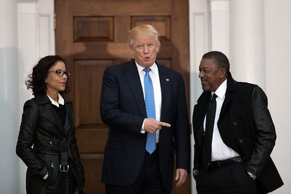 Bob Johnson meets with president-elect Donald Trump. 
