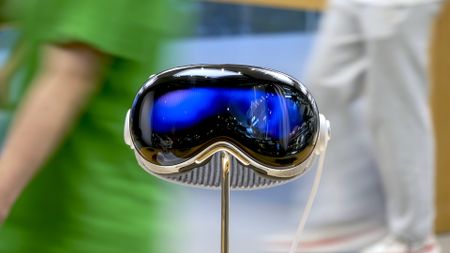 The new Apple Vision Pro, Apple's new mixed-reality headset, Hong Kong, China.