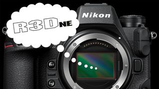 Nikon Z9 with bubble with RED R3D NE codec logo inside 