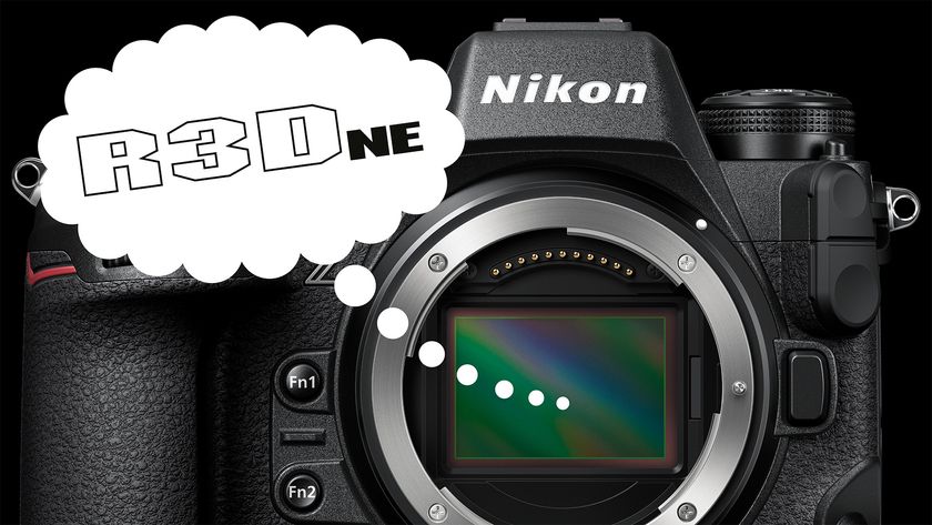 Nikon Z9 with bubble with RED R3D NE codec logo inside 