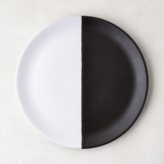 Diane Keaton + Hudson Grace Domino Half Dipped Stoneware Salad Plate - Hudson Grace