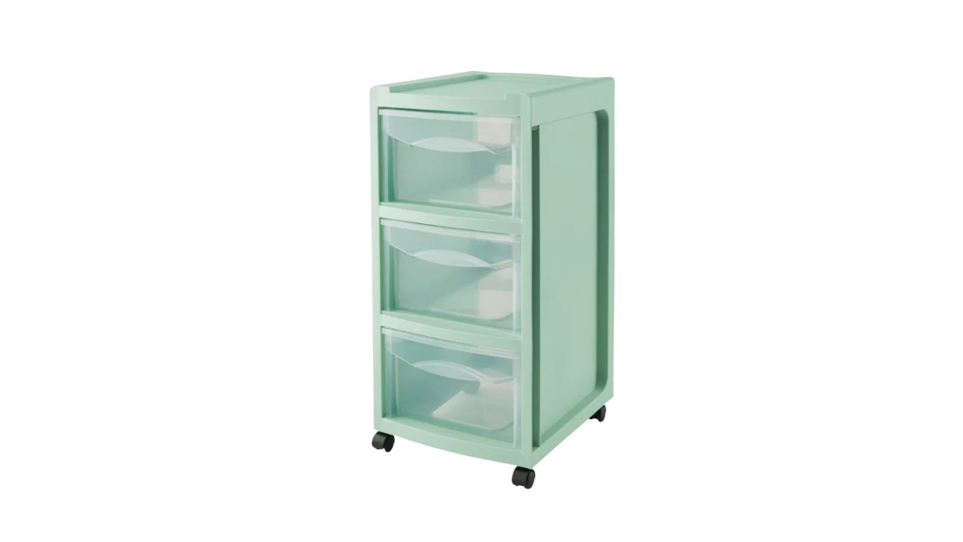 Troli penyimpanan plastik dengan 3 laci