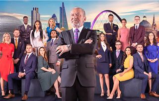 The Apprentice Lord Sugar with his 2018 candidates