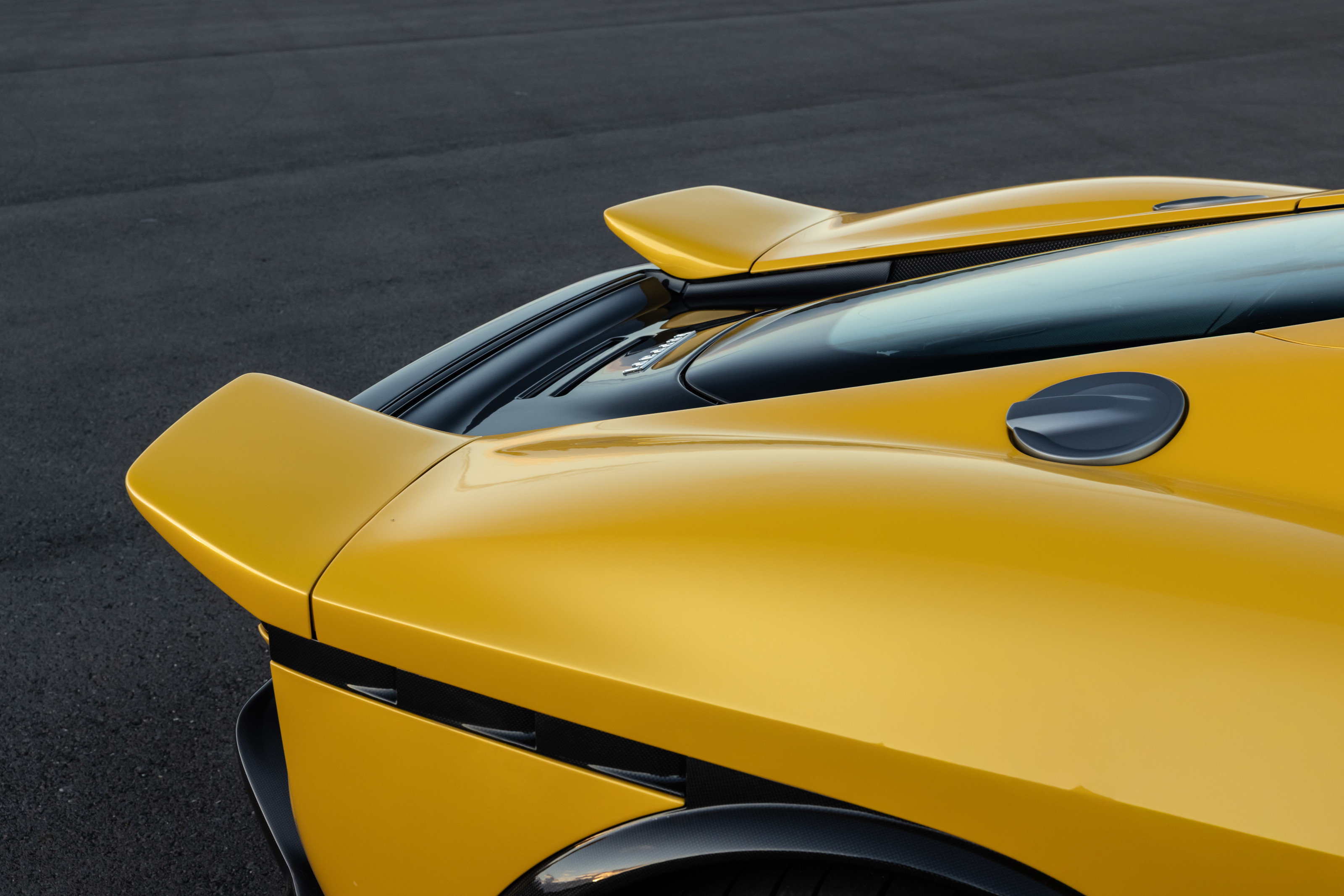 The twin rear winglets on the Ferrari 849 Testarossa