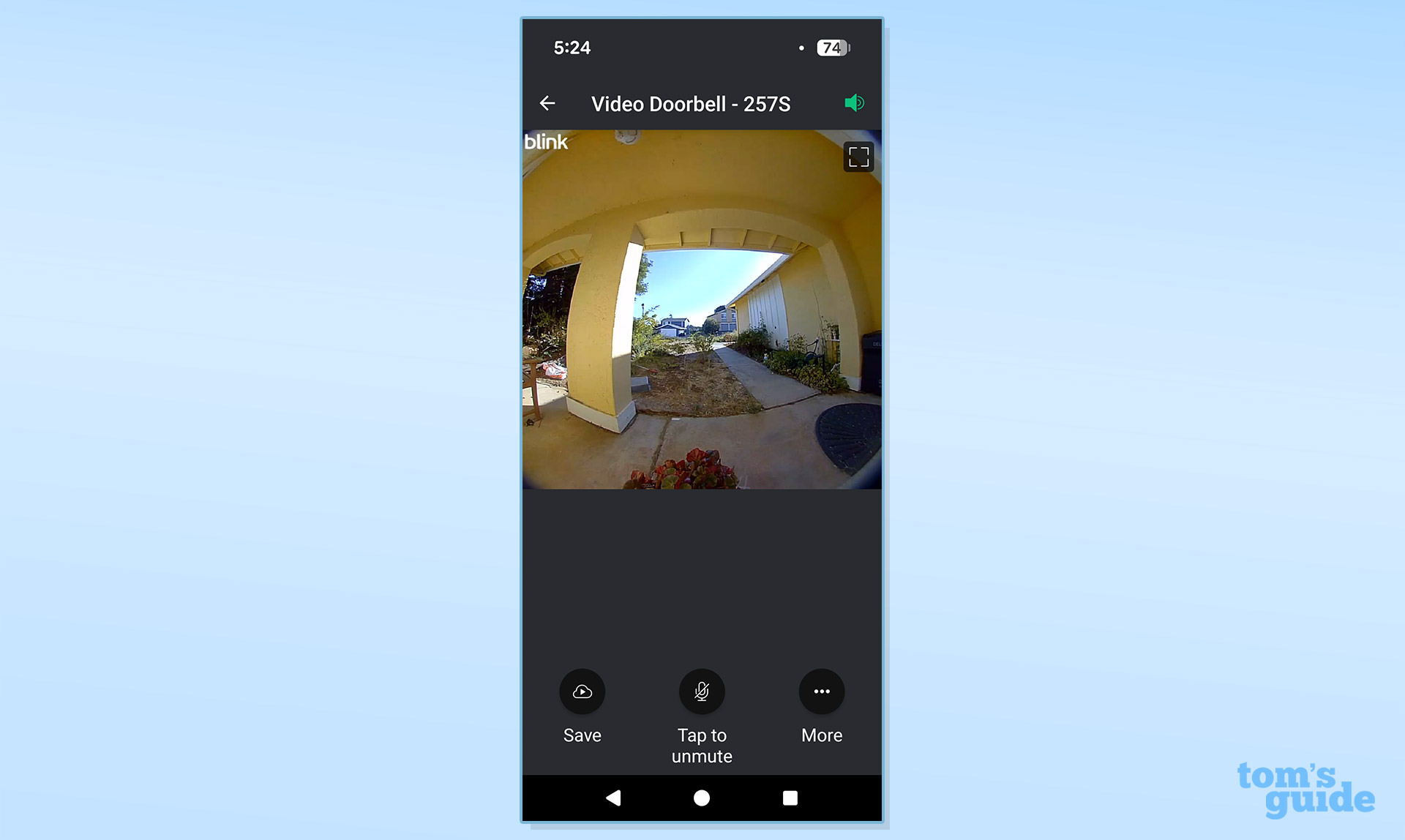 Screenshot of the Blink Video Doorbell (2nd gen) app