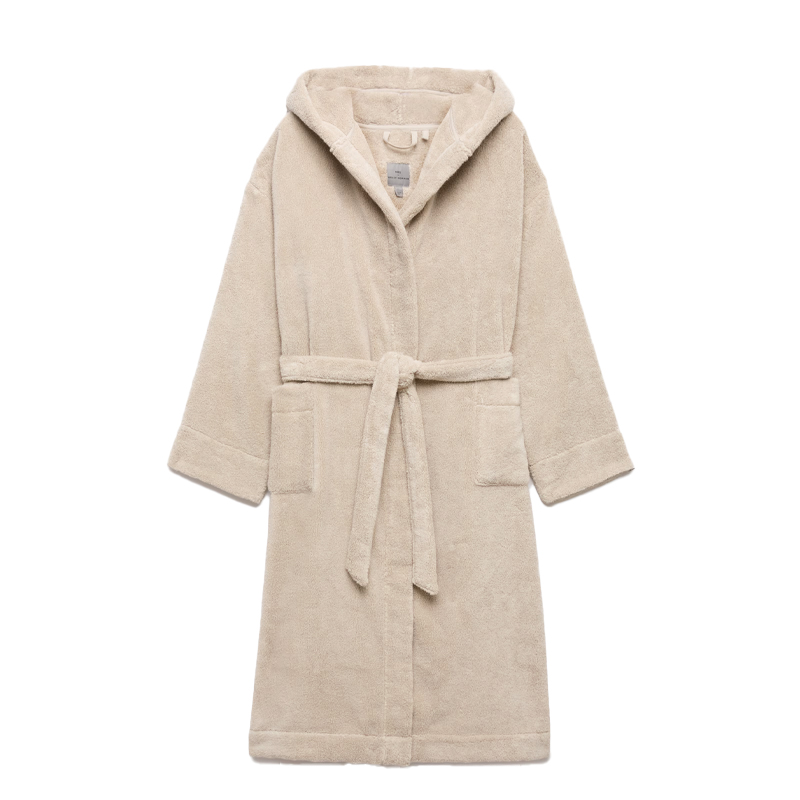 Kelly Hoppen x M&amp;amp;S beige hooded dressing gown