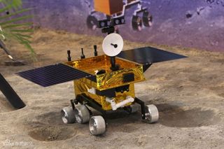 A model of China's Chang'e 3 moon rover Yutu launching in December 2013.