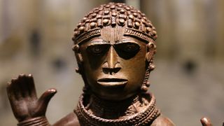 Statuette of the goddess Irhevbu or princess Edeleyo from the Benin Kingdom in Nigeria.