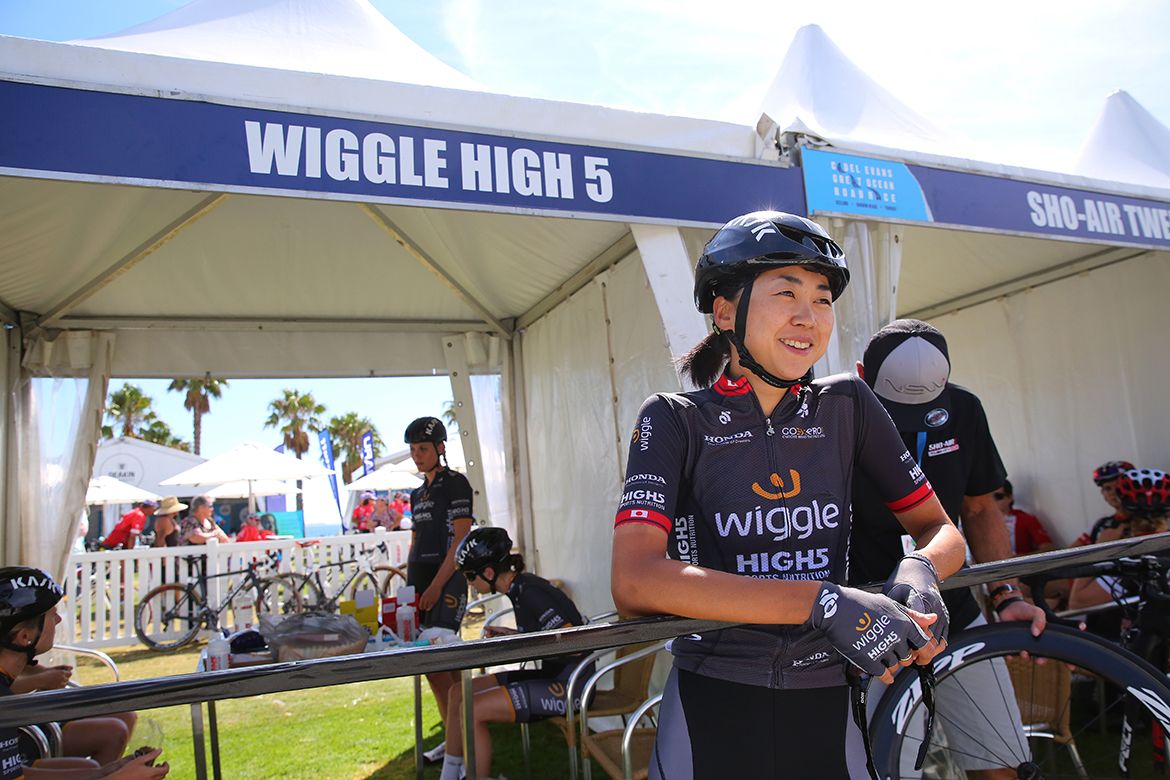 Wiggle High5's Mayuko Hagiwara was relaxed pre-race