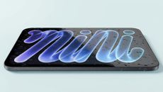 iPad mini OLED on a blue background