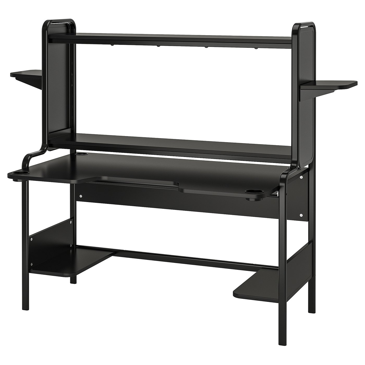 Fredde Gaming Desk - Black 140/185x74x146 Cm