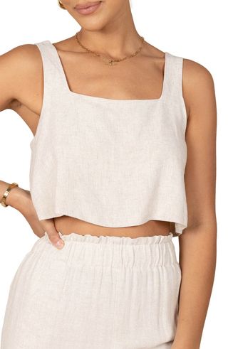 Eleanor Linen Crop Tank