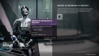 Destiny 2 - Where in Neomuna is Archie?