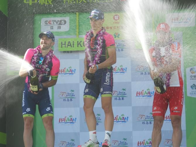 The stage 2 podium