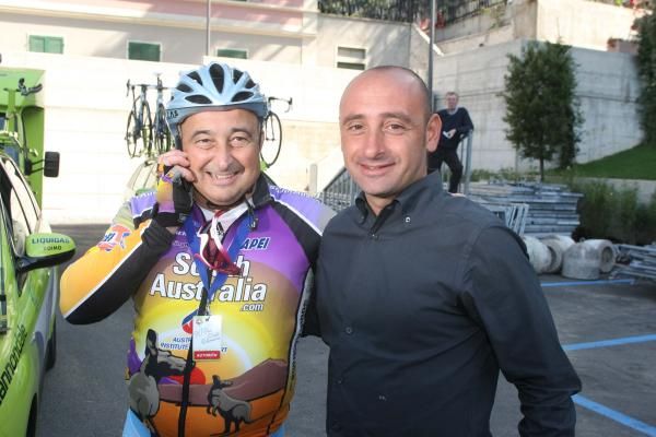 Aldo Sassi and Paolo Bettini at the Tre Valli Varesine