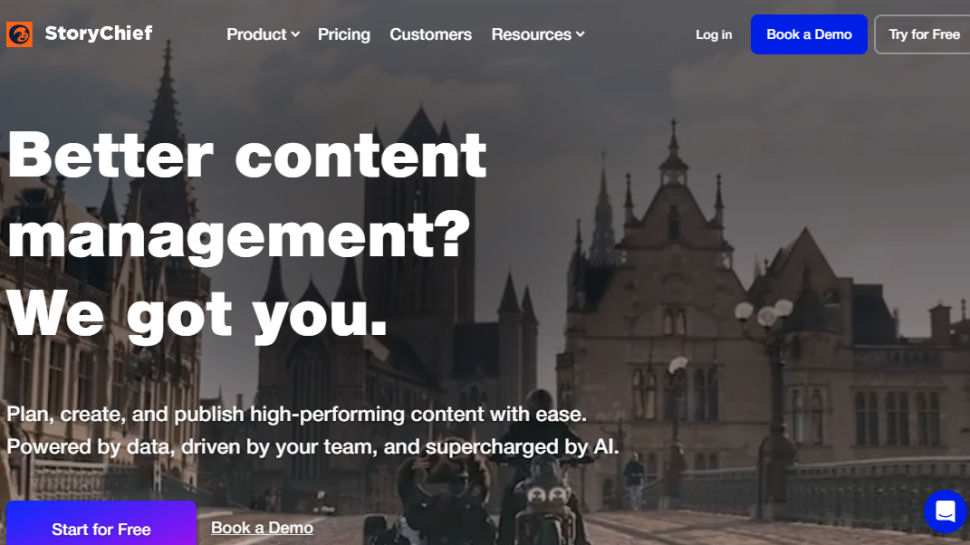 StoryChief website screenshot (May 2025)