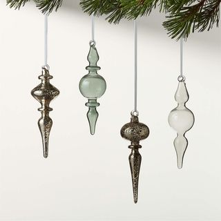 glass teardrop christmas tree ornaments