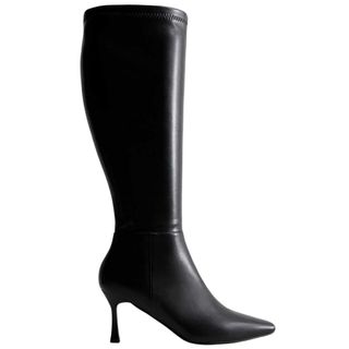 Botas altas hasta la rodilla en negro Extra Calf Fit de New Look