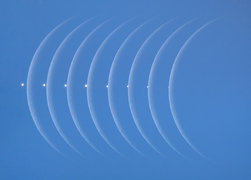 Lunar occultation of Venus.