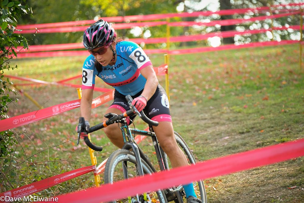Courtenay McFadden (American Classic) riding in fourth place with one lap remaining