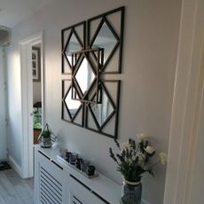 mirror with white wall 
