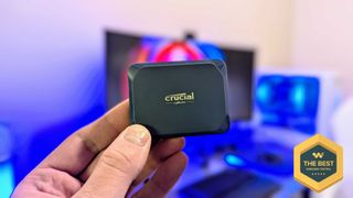 Image of the Crucial X10 Portable SSD.
