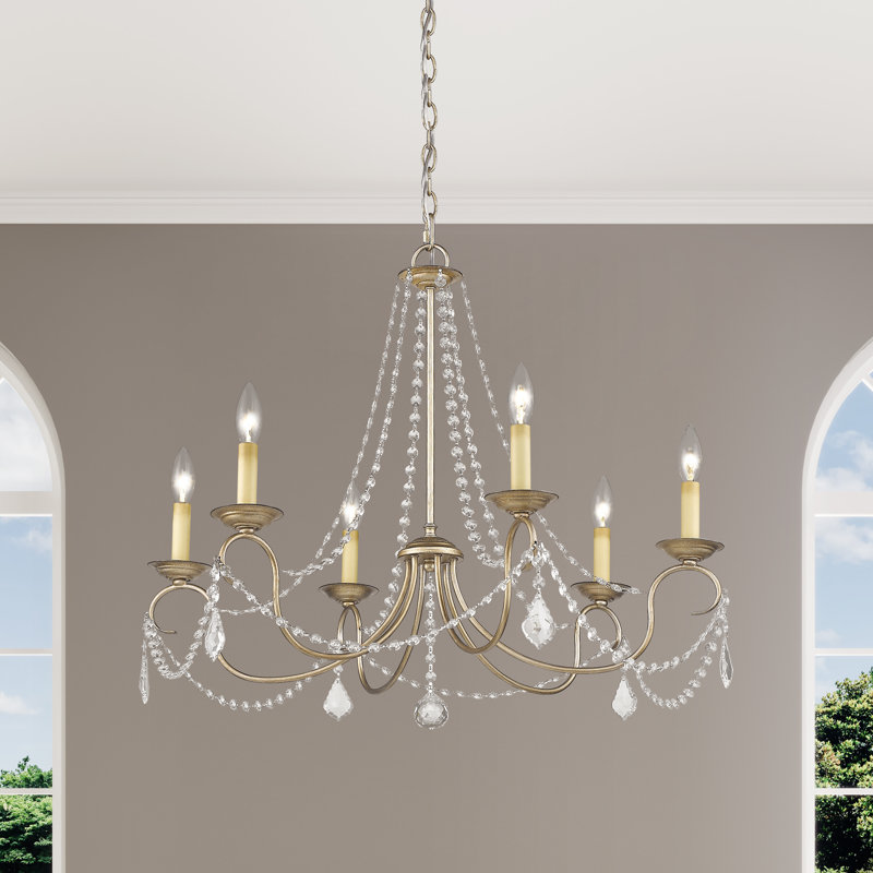 Willa Arlo&amp;trade; Interiors Fabio 6 - Light Candle Style Classic / Traditional Chandelier With Crystal Accents &amp;amp; Reviews | Wayfair