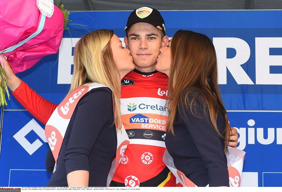 Wout Van Aert takes the lead in the Baloise Belgium Tour