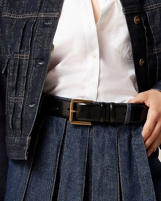 Wide Belt in Spazzolato Leather