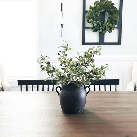 5 Pack Olive Branches Artificial Plants Greenery Stems Olive Leaves Fake Fruits Silk Plants