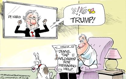 Political Cartoon U.S. Robert De Niro Trump Democrats Hollywood