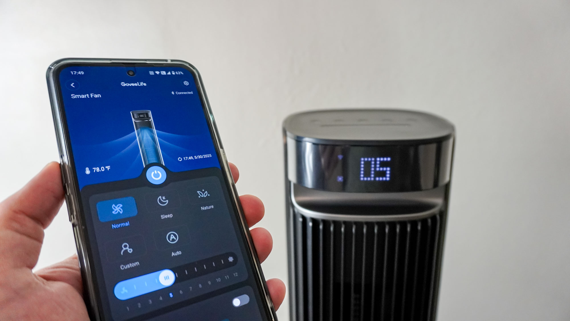 Controlling the Govee Smart Tower Fan 2 Max with the Govee app