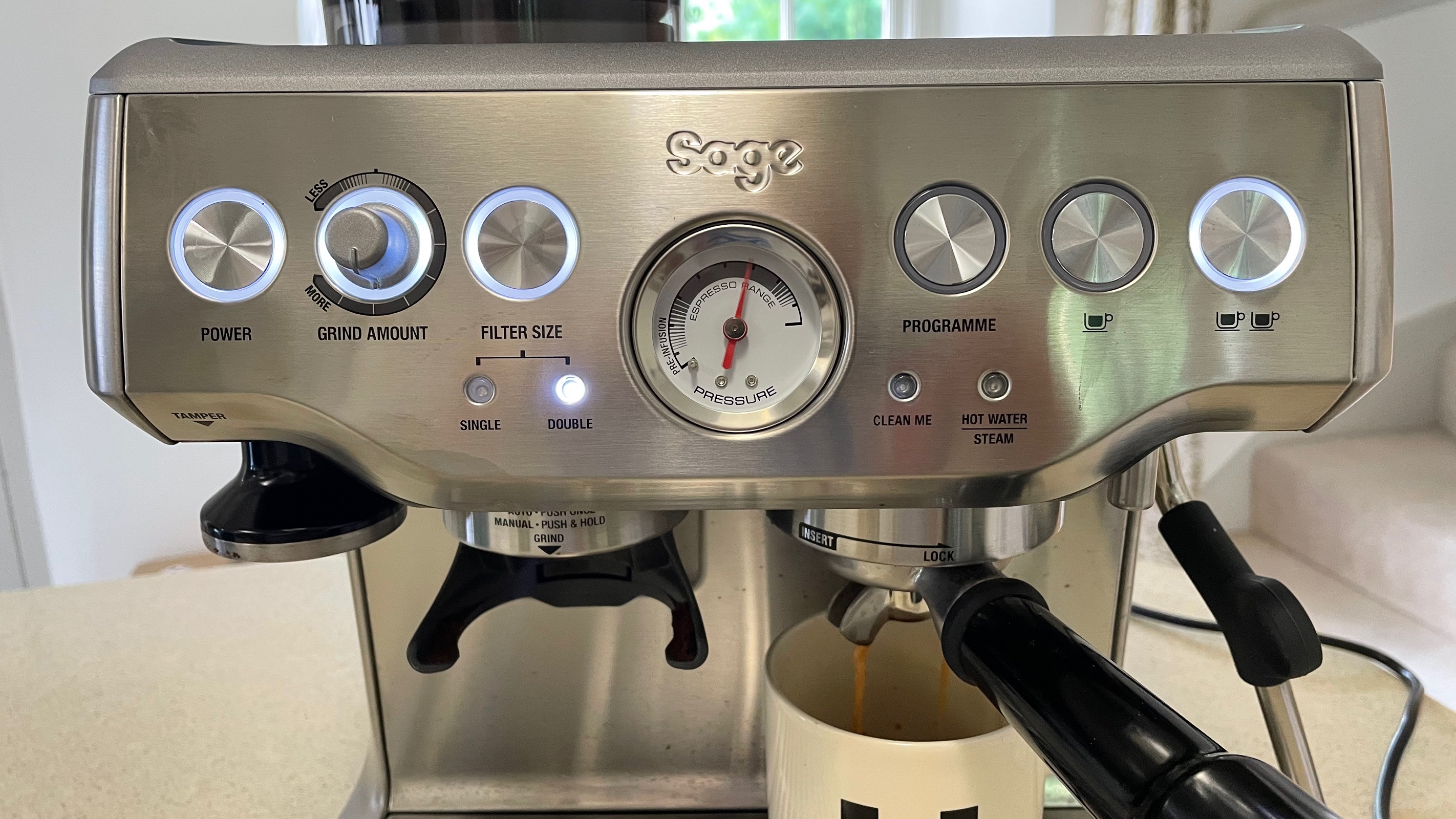 sage the barista express dials