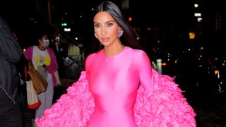 new york, new york october 10 kim kardashian arrives at snl afterparty on october 10, 2021 in new york city photo by gothamgc images