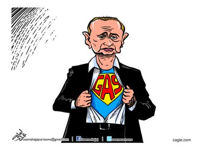 Political cartoon Putin gas