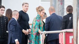 venice, italy august 29 jennifer lopez is seen during the dolcegabbana alta moda show on august 29, 2021 in venice, italy photo by jacopo raulegetty images