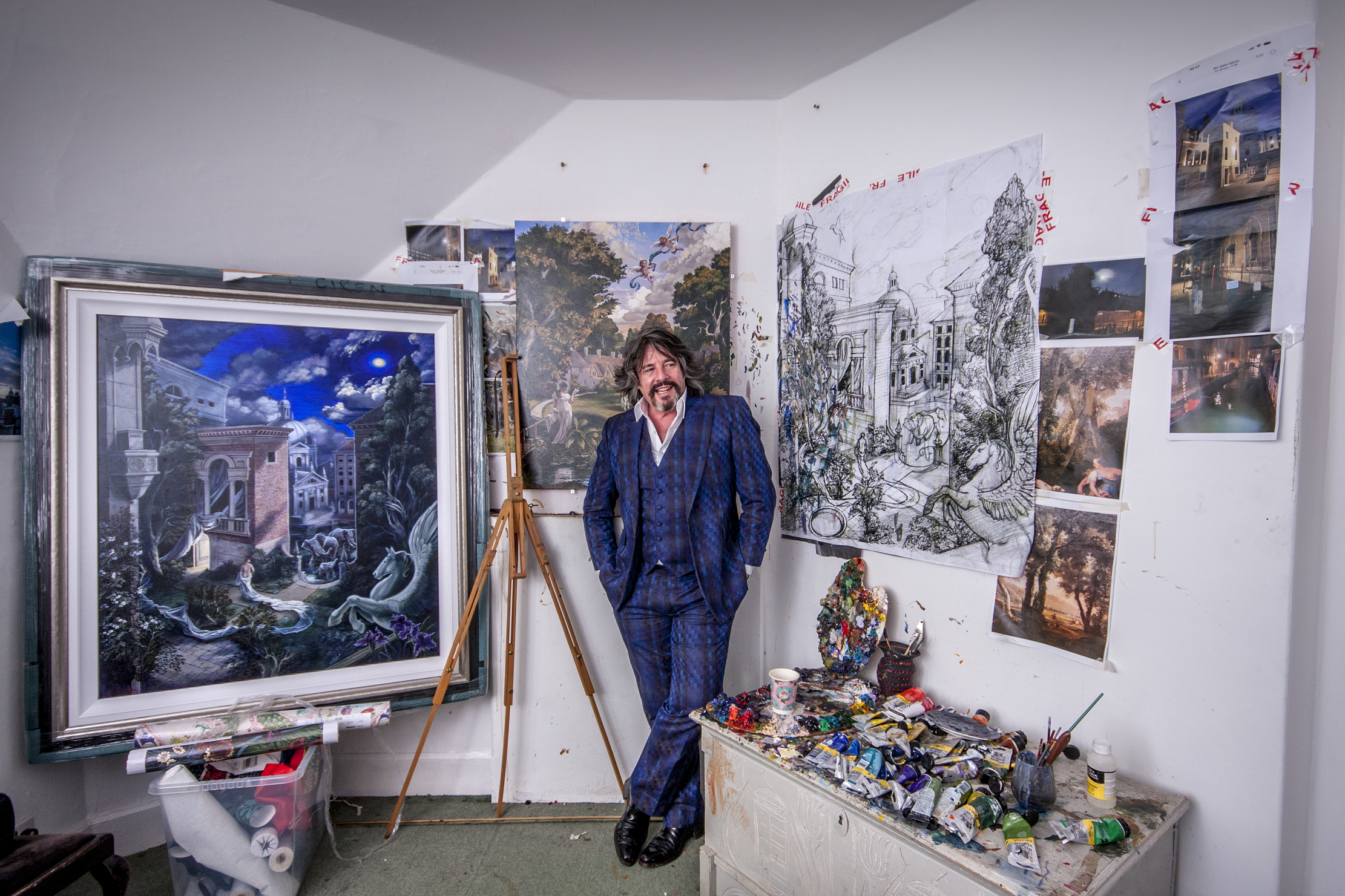 Laurence Llewelyn-Bowen in his studio