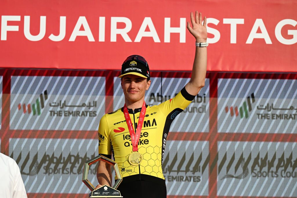 Sprint finish at the end of stage five of the UAE Tour 2024