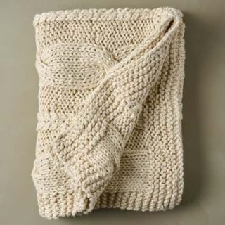 cable knit oversized throw