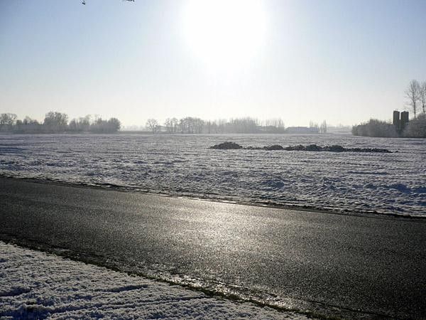 Sun and snow in Belgium