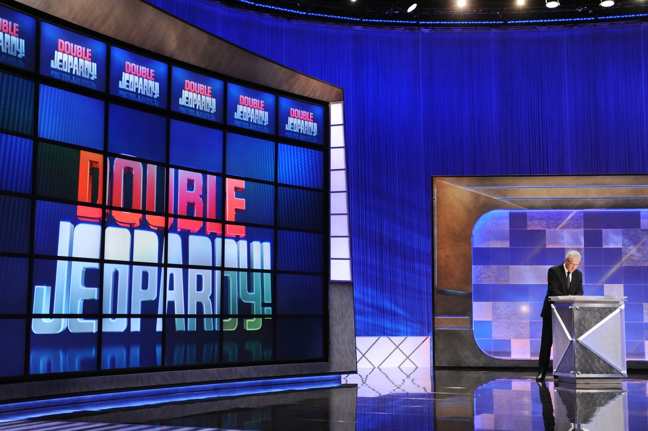 The Jeopardy! set.