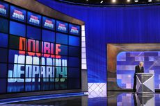 The Jeopardy! set.