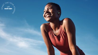 Cardio exercises: A woman smiling after a workout